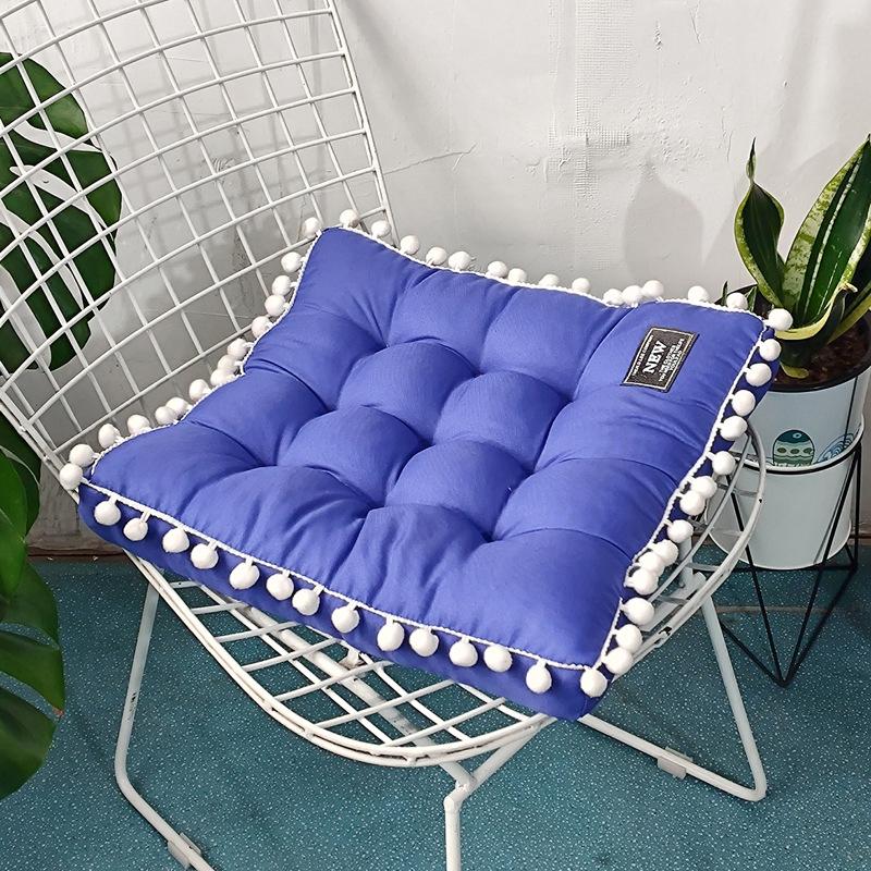 Толстая трехмерная плюшевая шариковая подушка 41X41 см, однотонная подушка сиденья в скандинавском стиле, подушка сиденья у окна