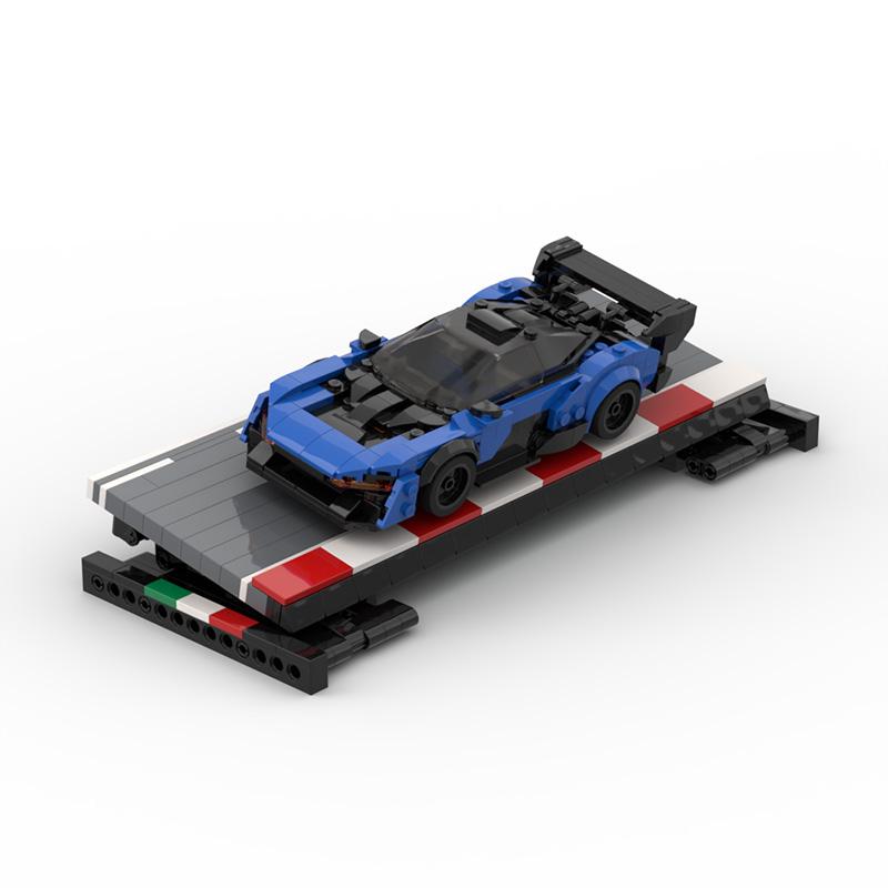 DIY Технический MOC Скоростные Транспортные Средства Спортивный Автомобиль Стенд Speed 8 Стенд для Демонстрации Автомобилей Парковочное Место Набор Строительные Блоки Игрушки