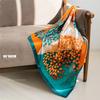 New Imitation Silk Scarf Women's Retro and Elegant 90cm Large Square Scarf Professional Versatile Imitation Silk Headscarf Women's Scarf Headband