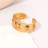 Strawberry Drip Oil Enamel Bracelet Ethnic Women's Hand Bracelet Vintage Cloisonne Bangle  Girls