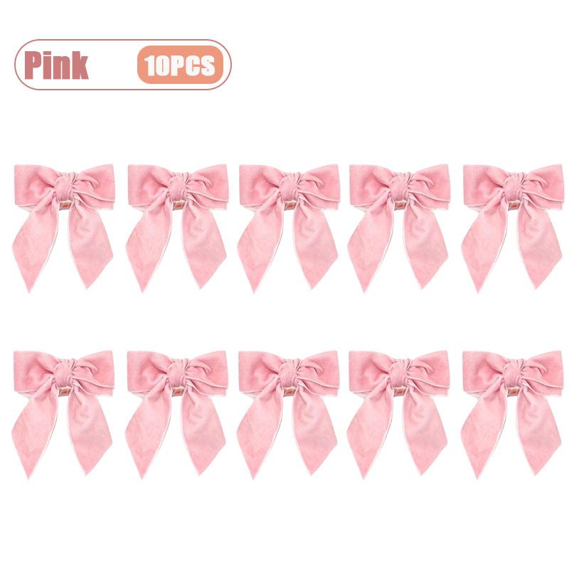 Holiday Christmas Bow Napkin Rings Red and Green Velvet Napkin Holders Festive Table Setting Tissue Rings for New Year