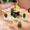 Micro Landscape Ornaments Simulate Succulent Plant Cactus Pot Resin Crafts Baby House Desktop Decoration Small Ornaments