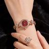 Rhinestone Quartz Watches Diamond Studded Watch Strap Wrist Decoration Circle Shaped Watch  Gift
