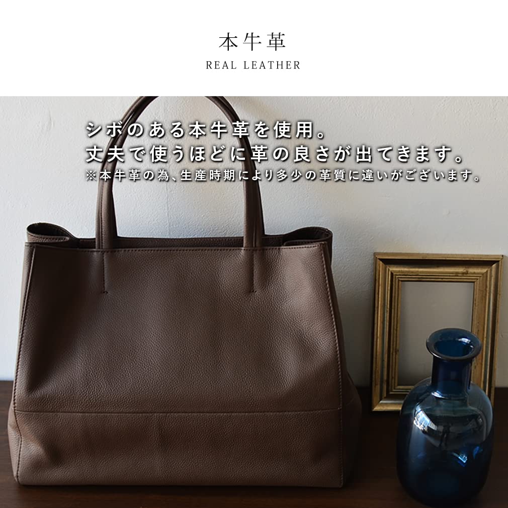 Vita Felice Genuine Cowhide Leather Tote Bag for and [VITAFELICE] Men, Unisex, Women, Oinb-n1706 (Black)