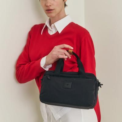 Black Two Zipper Tote And Crossbag Dbba6eg30bk