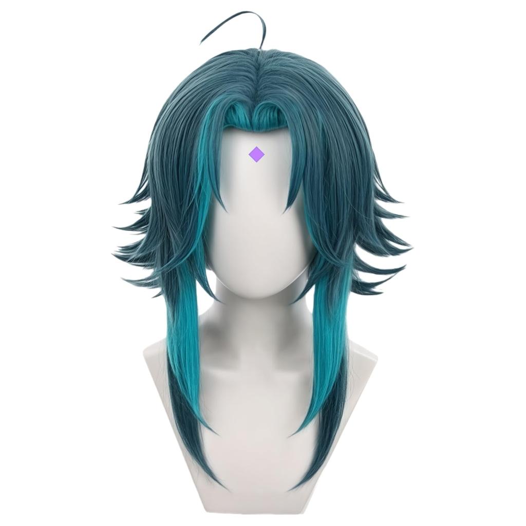 Genshin Impact Xiao Cosplay Wig with Perfect for School Cultural and Photo by Wig, Heat-Resistant, Net, Events, Festivals, Festivals, Shoots,