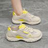 Korean Version of Mesh Breathable Sports Shoes Women's 2025 Summer New Versatile Color Matching Lace-up Low-top Casual Shoes Outer Wear