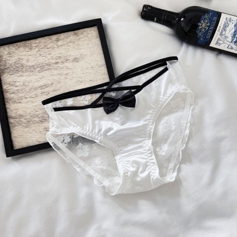 Женские трусики из чистого сексуального кружева из хлопка с дышащей и удобной антибактериальной промежностью, закрывающие ягодицы, сатиновые трусики с низкой посадкой