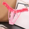 Женские трусы Babydoll, массажные трусики с жемчугом, кружевные стринги, сексуальные женские стринги с бантом, милое домашнее нижнее белье
