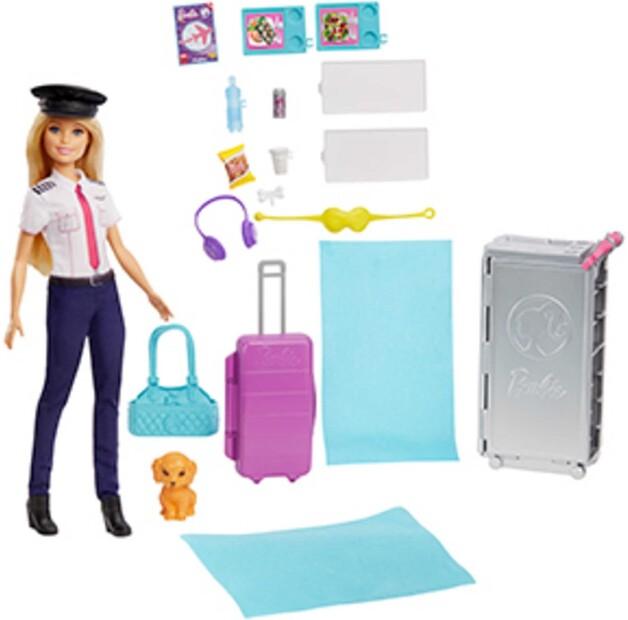 Набор кукол с аксессуарами Barbie Самолет + Пилот
