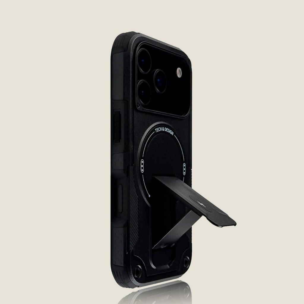 Противоударный бронированный чехол с невидимой подставкой-держателем Magsafe для iPhone 17 16 15 14 13 12 Pro Max Прочная магнитная крышка для беспроводной зарядки
