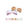 Rimless Transparent Women Glasses Oversized Clear Lens Sunglasses Color Gradient