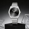 Men's Quartz Watch, Polished Case with Stainless Steel Strap, Unique Trendy Hip-Hop Niche Design, Water-Resistant, Luminous, Fas