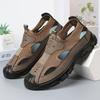 Men'S Casual Street Sandals Solid Color Round Toe Sandals Non-slip Design for Hiking, Outdoor Activities and Daily Wear