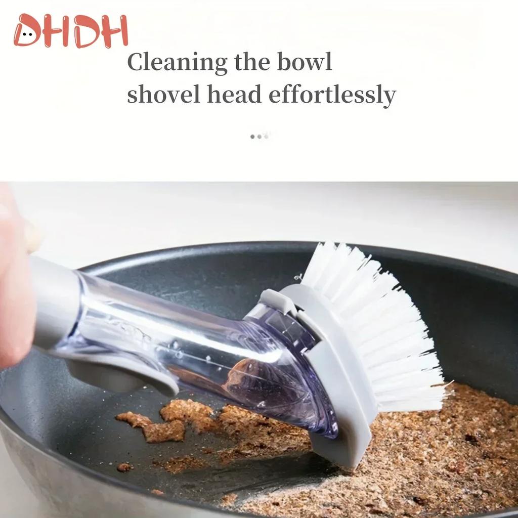 Специальная кухонная щетка-пресс с длинной ручкой для мытья кастрюль, многоразовая щетка для чистки жидкостей, антипригарная щетка для добавления масла и жидкости в кастрюлю