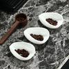 Ceramic Coffee Beans Dose Trays Pure White Pottery Teaspoon Tea Separator Vessel Set Tools Coffee Bean Spoon Shovel Tea Trays