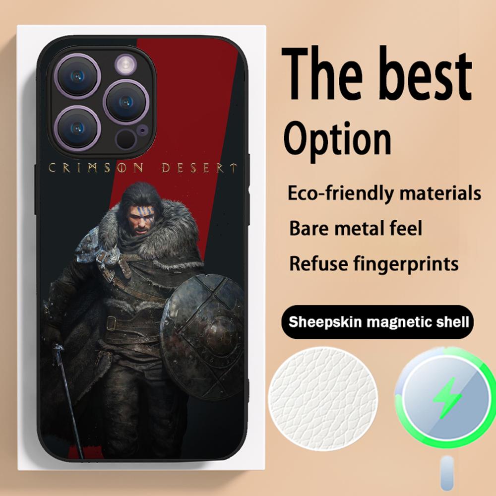 Crimson Desert hot game poster Phone Case For iPhone 16 15 14 13 12 11 Plus Pro Max High-end Luxury Magsafe Sheepskin