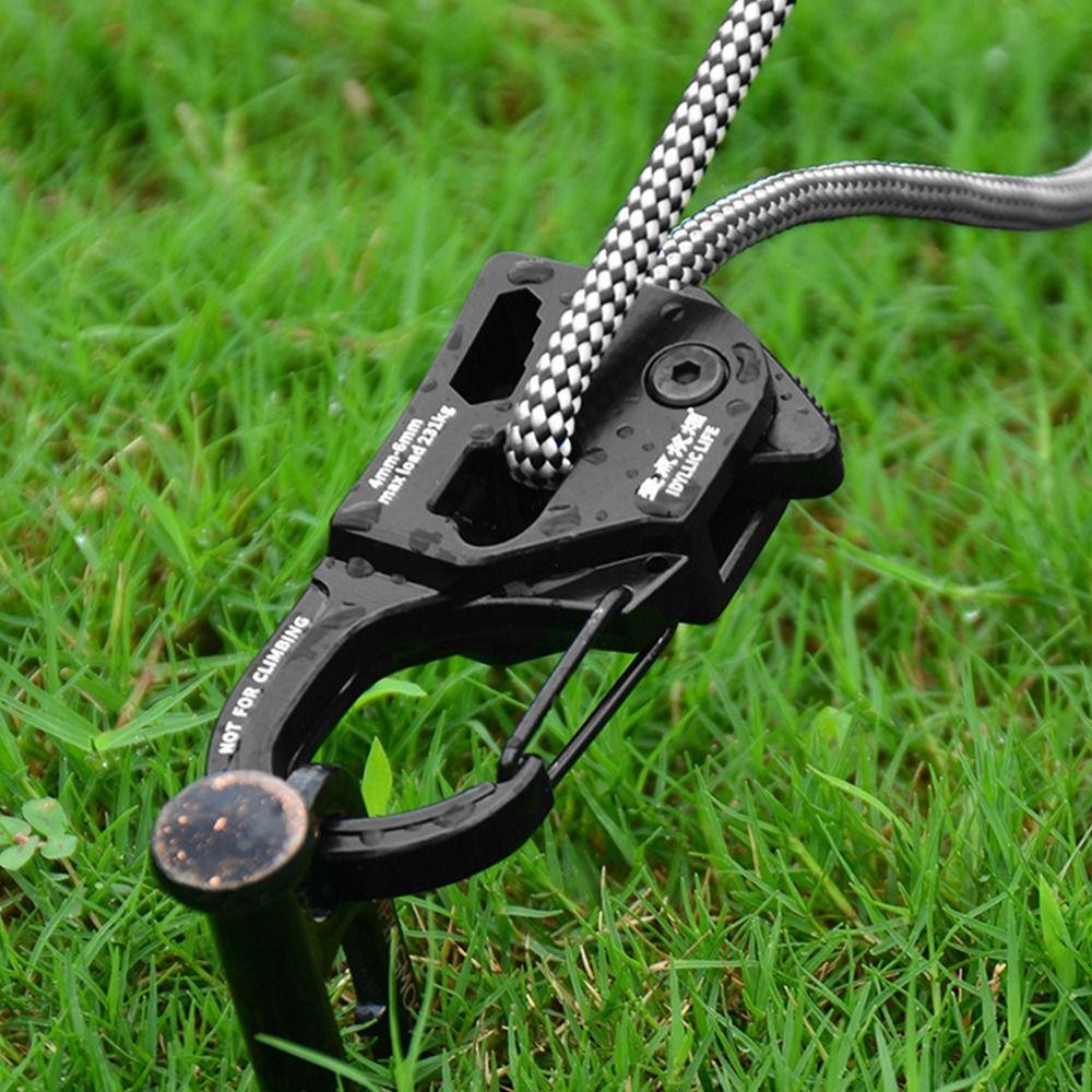 Aluminum Alloy Tent Rope Buckle 5m Rope Wind Rope Hanger Quickdraw Tent Accessories Outdoor Tool