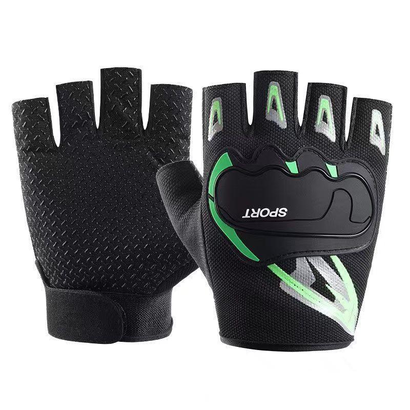 Велоперчатки с полупальцами мужские весенне-летние тонкие дышащие нескользящие и противоударные мотоциклетные перчатки для вождения с открытыми пальцами и полными пальцами