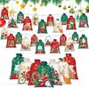Рождественский мешочек 24 штуки Календарь обратного отсчета Мешочек Рождественский мешочек для конфет для вечеринки Дня рождения Дети Елка Конфеты Свадьба Праздник Малыш