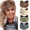 Boho-Chic Paisley Knotted Headband for Women High Elasticity Wide Sweatband for Yoga & Running Elegant Hair Accessory