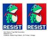 1/2Pcs Resist Frog Wall Decoration 3D Printed Vintage Attitude Frog Wall Art Sculpture Hilarious