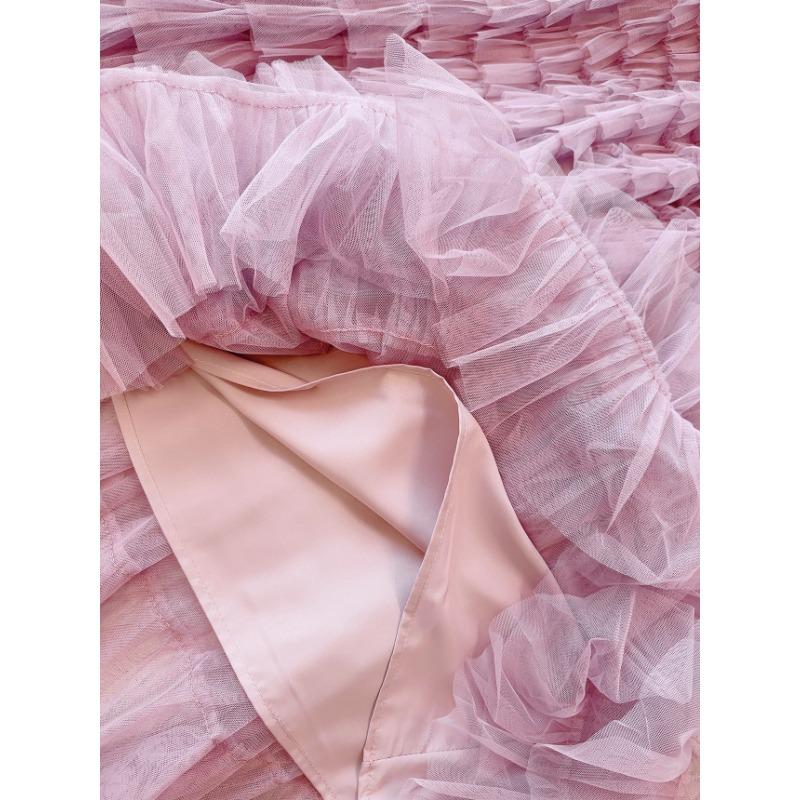 Женская юбка, сетчатая юбка, вечеринка по случаю дня рождения, праздника, танцев, качелей, торта, тонкая длинная юбка