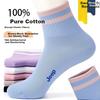JEEP Women's Spring Summer Socks 100% Cotton + 10A Odor-Resistant Sweat-Absorbing Anti-Pilling Casual Cotton Sports Socks