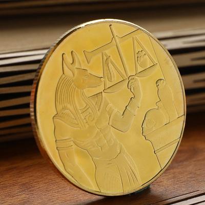 Позолоченные египетские коллекционные монеты «Защитник смерти Анубис» Египетский Бог Смерти