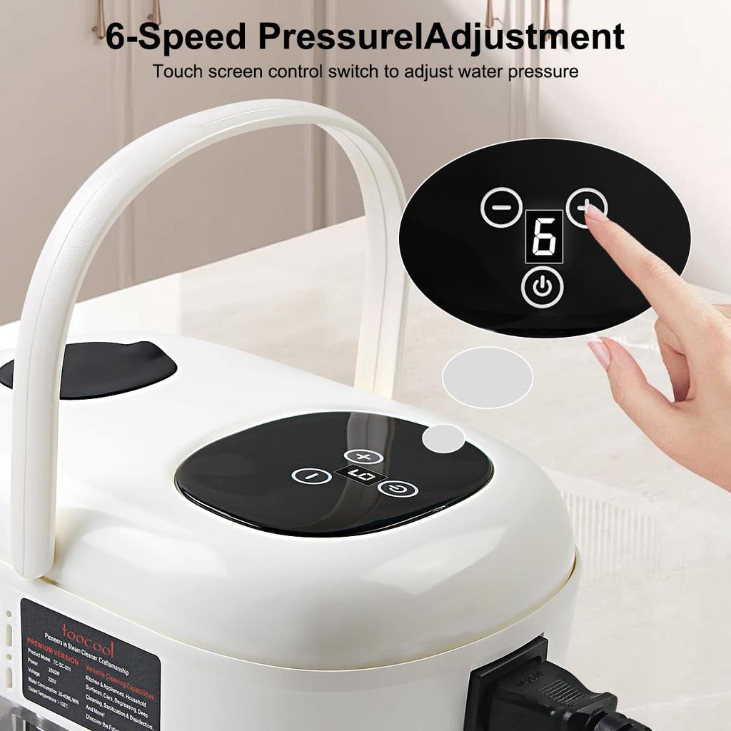 Пароочиститель, 2500 Вт, отпариватель под давлением для уборки, многоцелевой отпариватель, 15 с быстрого нагрева, ручной автомобильный отпариватель для кухни, ванной комнаты, дома