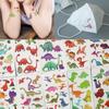 Dinosaur Children's Tattoo Sticker Kids Henna Tattoo Home Play Mask Attached Iconic Character, Tattoo (Dinosaur - 10 Pieces), 10 Pieces
