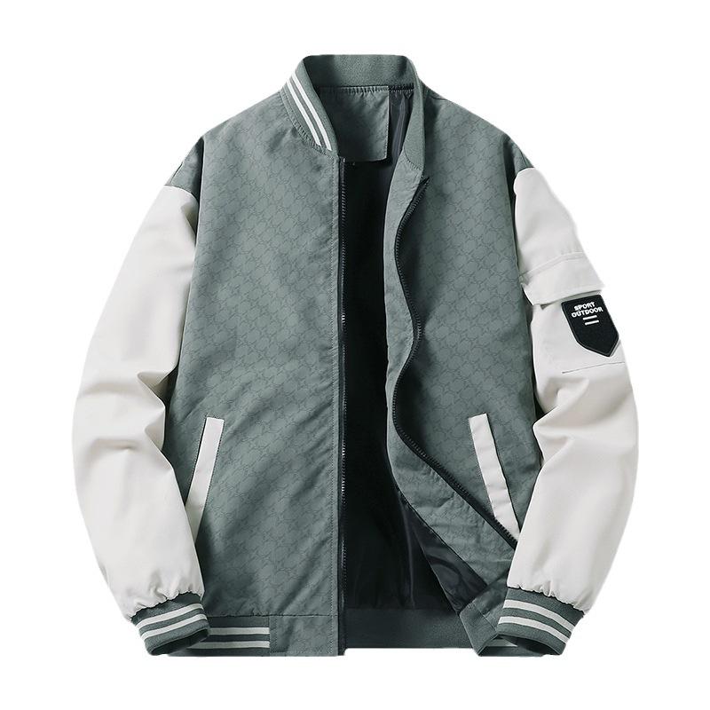 Модная полосатая мужская повседневная куртка на молнии с воротником-стойкой, спортивное пальто на открытом воздухе, ветровка, куртка для мужчин