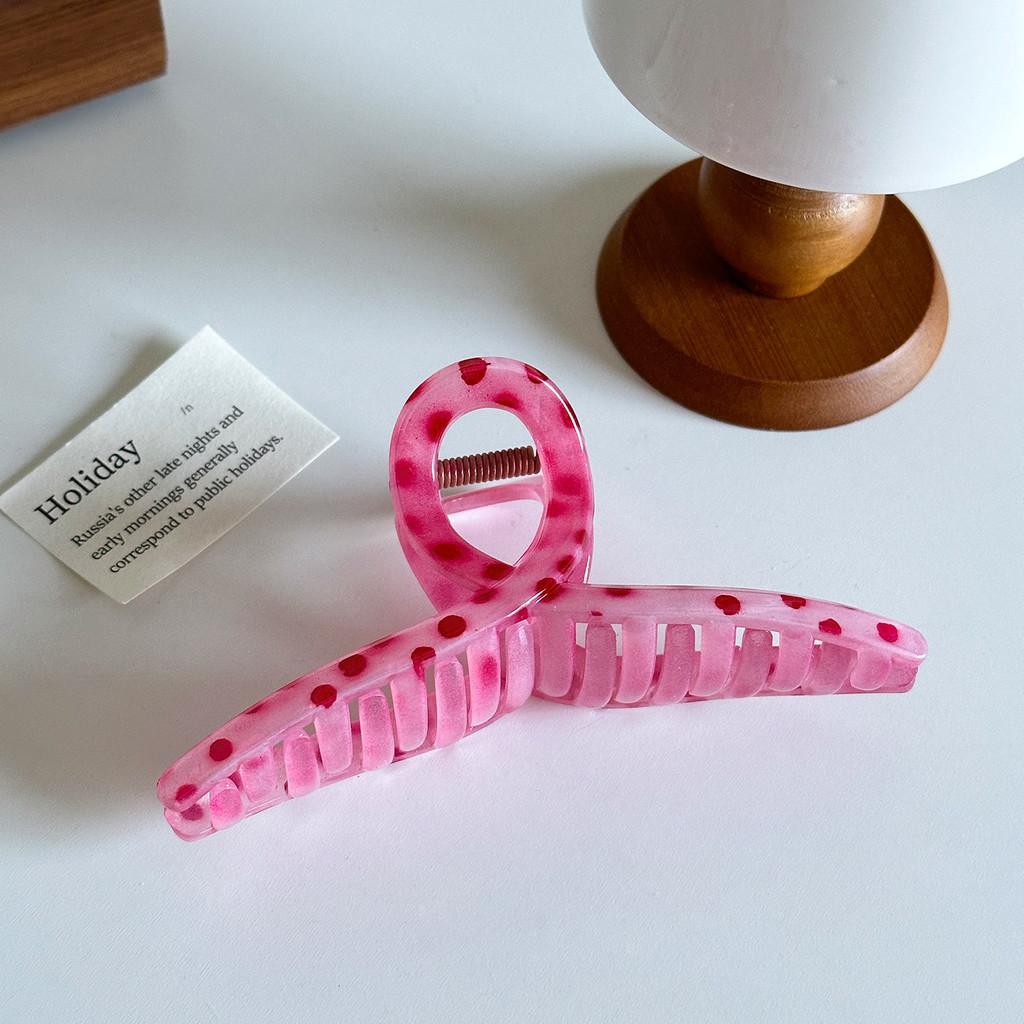 Элегантная корейская заколка-краб для волос в крупный горошек с шикарным модным дизайном для женщин