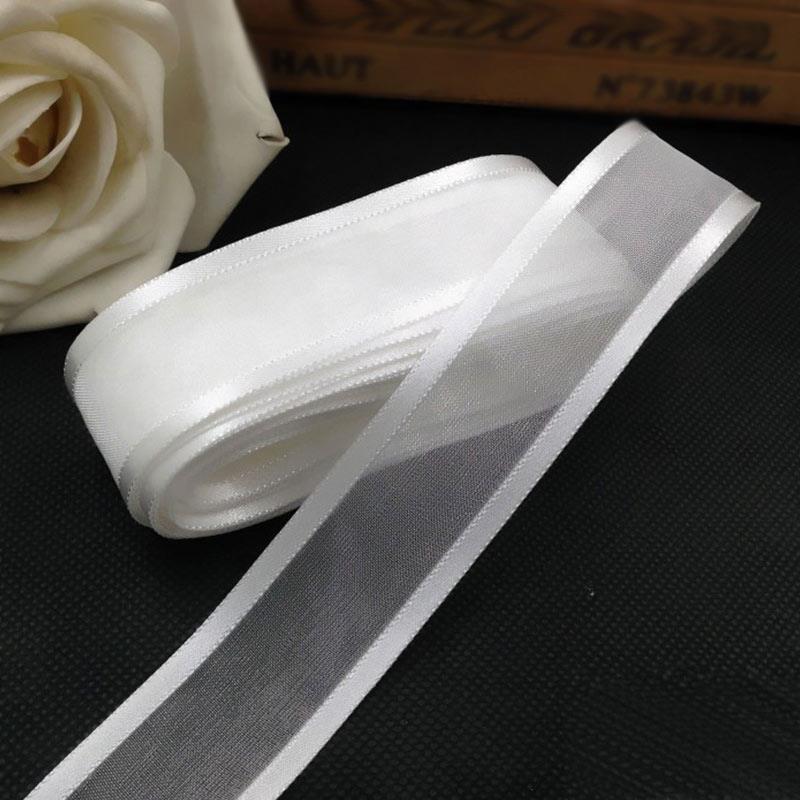 Candy Color Gauze Ribbon Satin Organza Ribbon for Wedding Party Decoration Handmade Ribbon Gift Packaging
