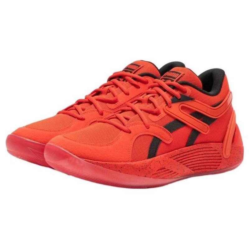 PUMA Trc Blaze Court Against All Odds Stylish Slip-resistant Low-top Basketball Shoes Men Red Black 378937-01
