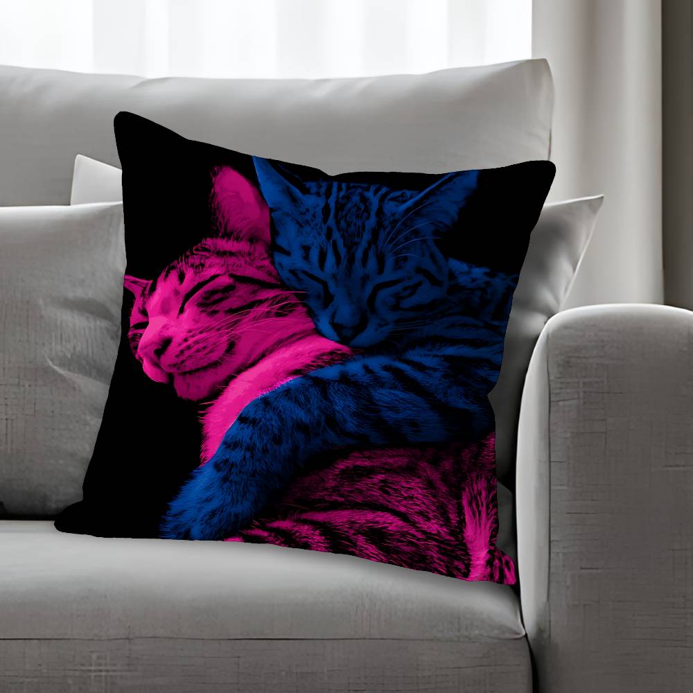 TTv Girl Who Really Cares Anime Celebrity Merchandise AllMatch Printed Pillow Case Sofa Car Office Room Decoration Protector
