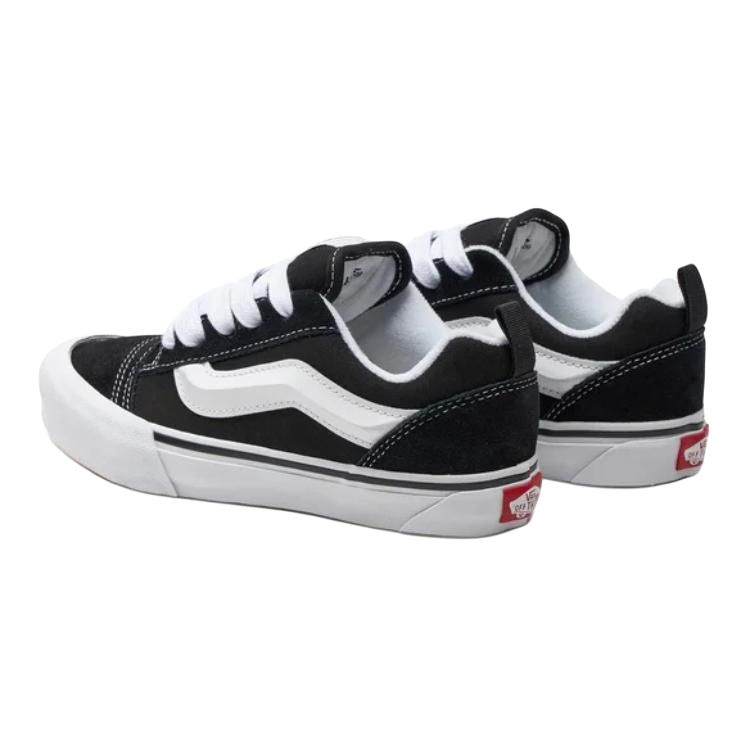 Vans Knu Skool Удобные Универсальные Низкие Детские Кеды для Скейтбординга Детские Кроссовки Черные Белые VN000CYU6BT1