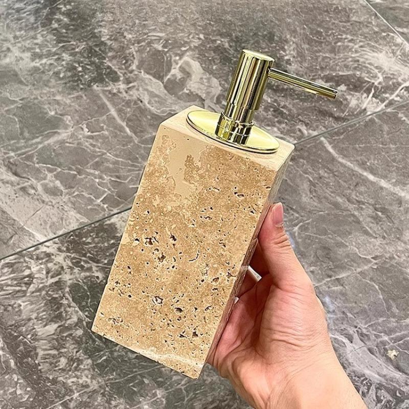 Creative Yellow Wind Tunnel Stone Lotion Bottles Bathroom Accessories Wash Basin Hand Soap Dispensers Press Soap Dispensers Home