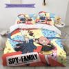 SPY×FAMILY Набор из 3 предметов: Наволочка с рисунком и Пододеяльник, Стиль Аниме, Декор для Спальни, Подарок для Фанатов YUN6515