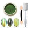Материал для ногтей моющийся магнитный 2в1 магнит «кошачий глаз» порошок для ногтей + магнит, светло-зеленый (порошок), 1 комплект