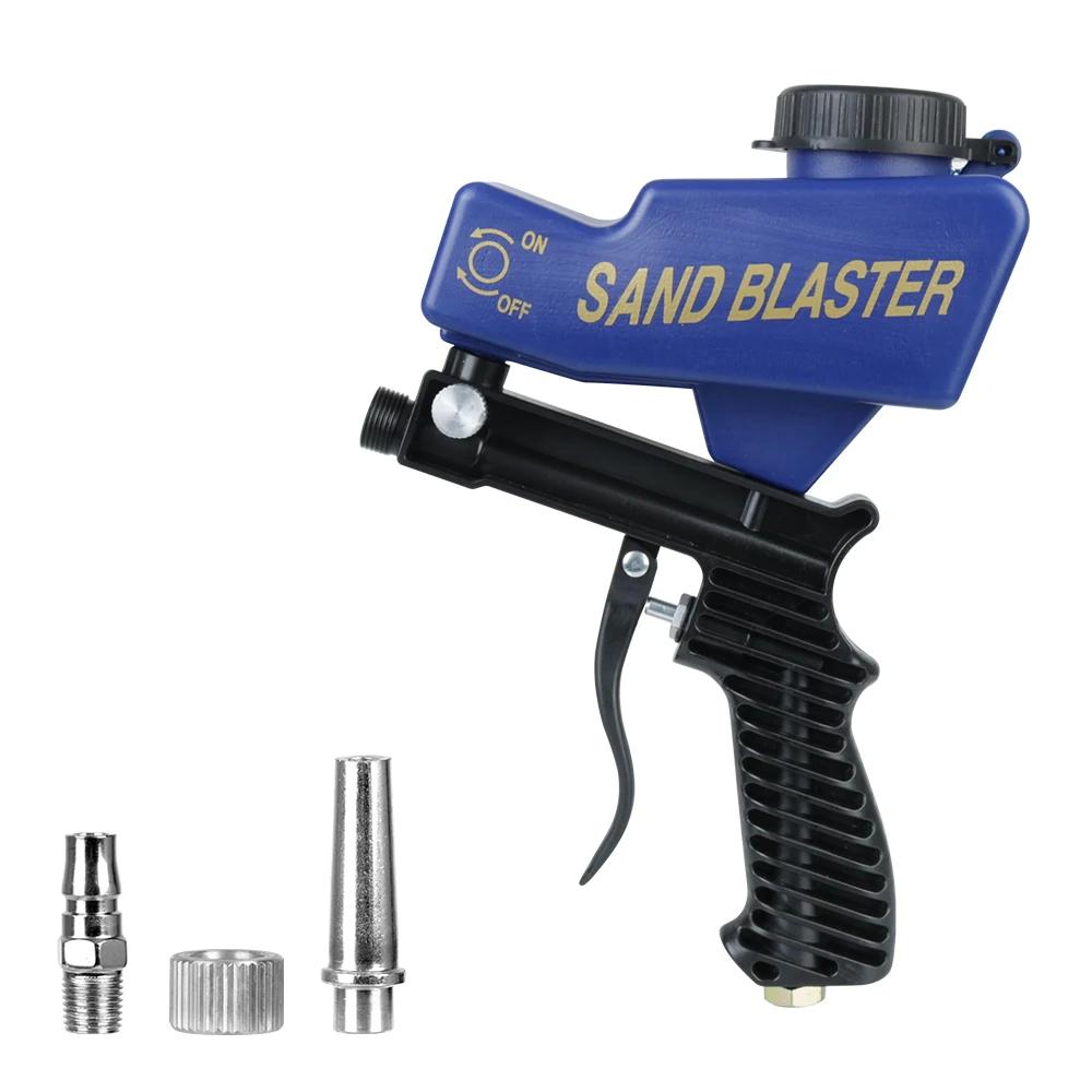Rust Blasting Device Pneumatic Sandblasting Set Pneumatic Blasting Gun Set Adjustable Blasting Machine Gravity Sandblasting Gun