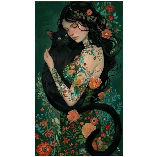 Большой размер мозаика красивая женщина новинка 2024 DIY полный набор алмазов для рисования портрет искусство вышивка крестиком стразы