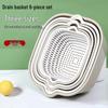 Dual-Layer Vegetable Washing and Drain Basket: Kitchen & Living Room Fruit and Vegetable Colander.