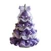 Handmade Crochet Christmas Tree DIY Xmas Tree Crochet Craft Starter Set with Bow And Faux Pearl for Beginners Knitting Holiday Decoration
