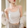 Bitta Halter Vestdagi Bra Ayollar Yozgi Toza Paxta Ko'krak Padli Yangi Model Ichkarida Buklangan Qalinlashadi Katta Ko'krakni Ko'rsatish uchun Tashqarida Kiyish uchun