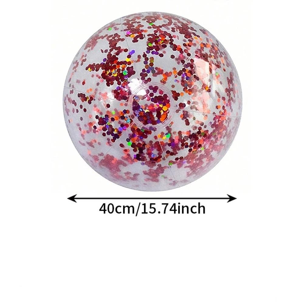 Sequin Glitter Beach Ball 40cm Water Play Ball Fun Inflatable Beach Ball Pool Party