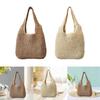 Women Straw Woven Tote Bag Shoulder Bags Retro Style Large Handmade Purse Straw Bag for Vacation Daily Wear Summer Beach Travel