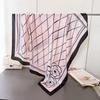 Simple Flower Satin Simulation Silk Printing Large Square Scarf Silk Scarf Shawl Headscarf Neck Protection Scarf