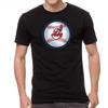 Логотип Cleveland Indians Черная футболка 100% хлопок Мужские футболки Топ -594-