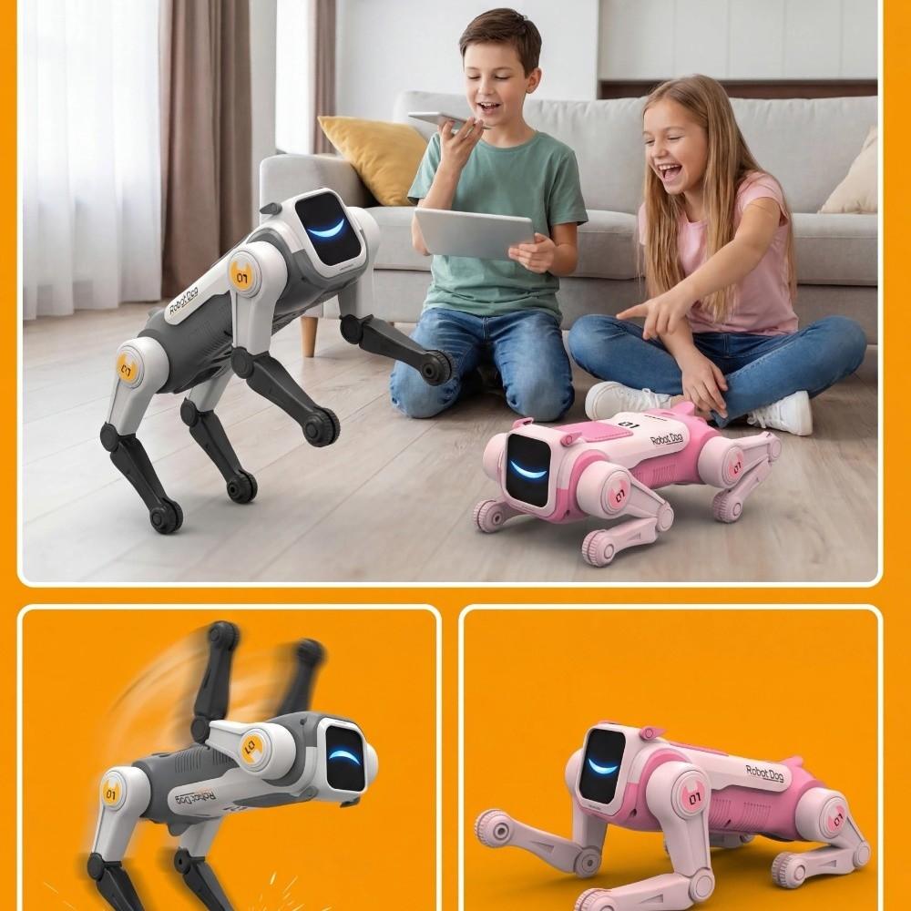 Programmable RC Robot Dog Voice Command Mechanical Dog Stunt Robot Smart Robot Dog Kids Toys